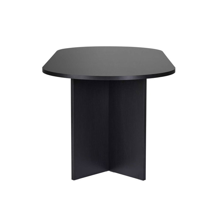 Hanah Home Sabella Mesa de Comedor extensible 200x90 cm color Madera Negra en melamina